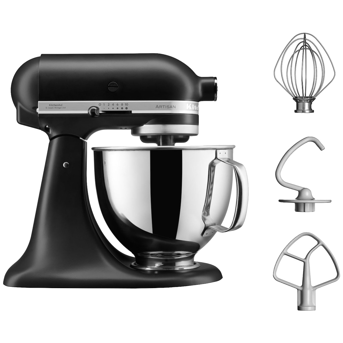 KitchenAid Artisan kjøkkenmaskin 5KSM125EBM (matt sort)