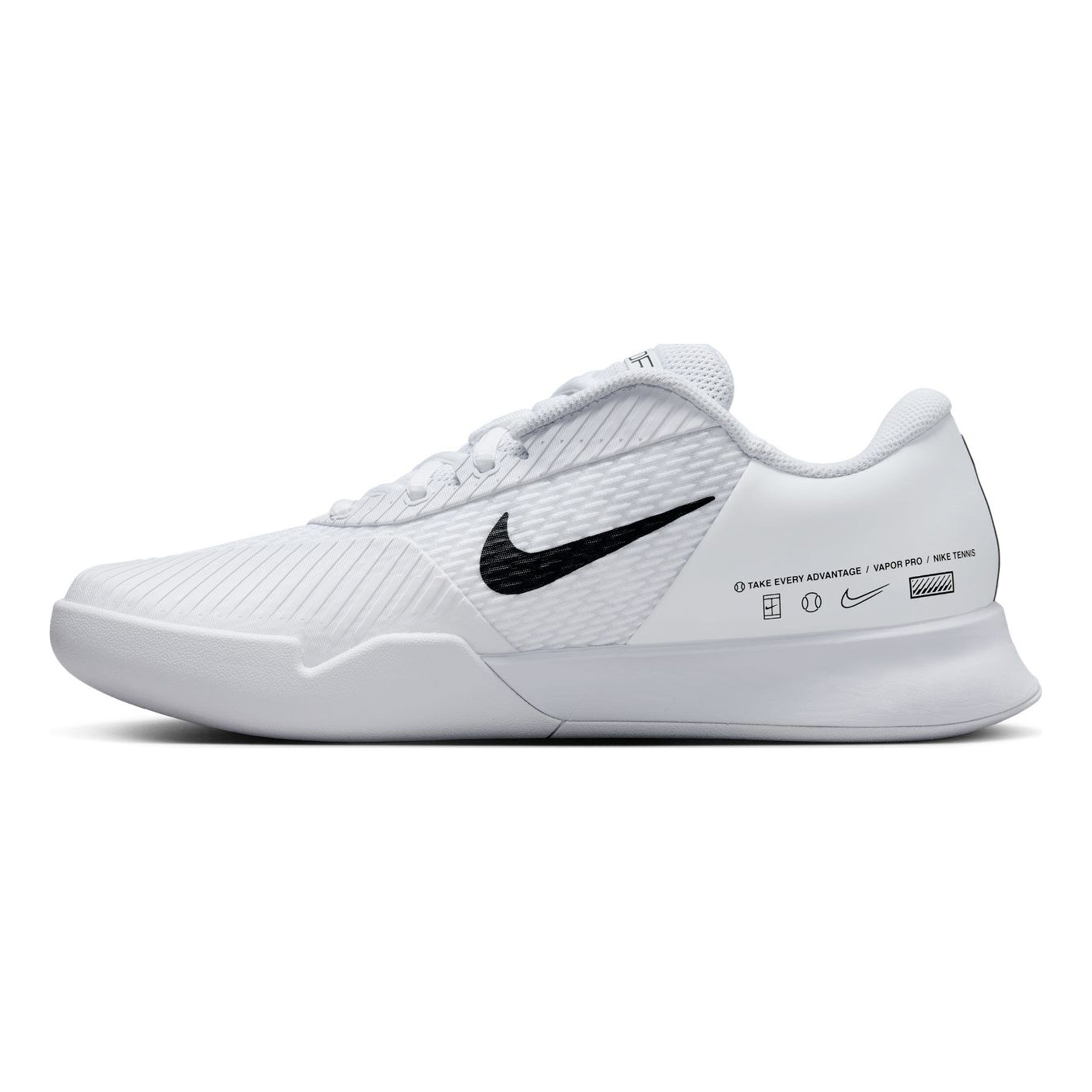 Nike Zoom Vapor Pro 2 Chaussure Moquette Hommes - Blanc , Noir