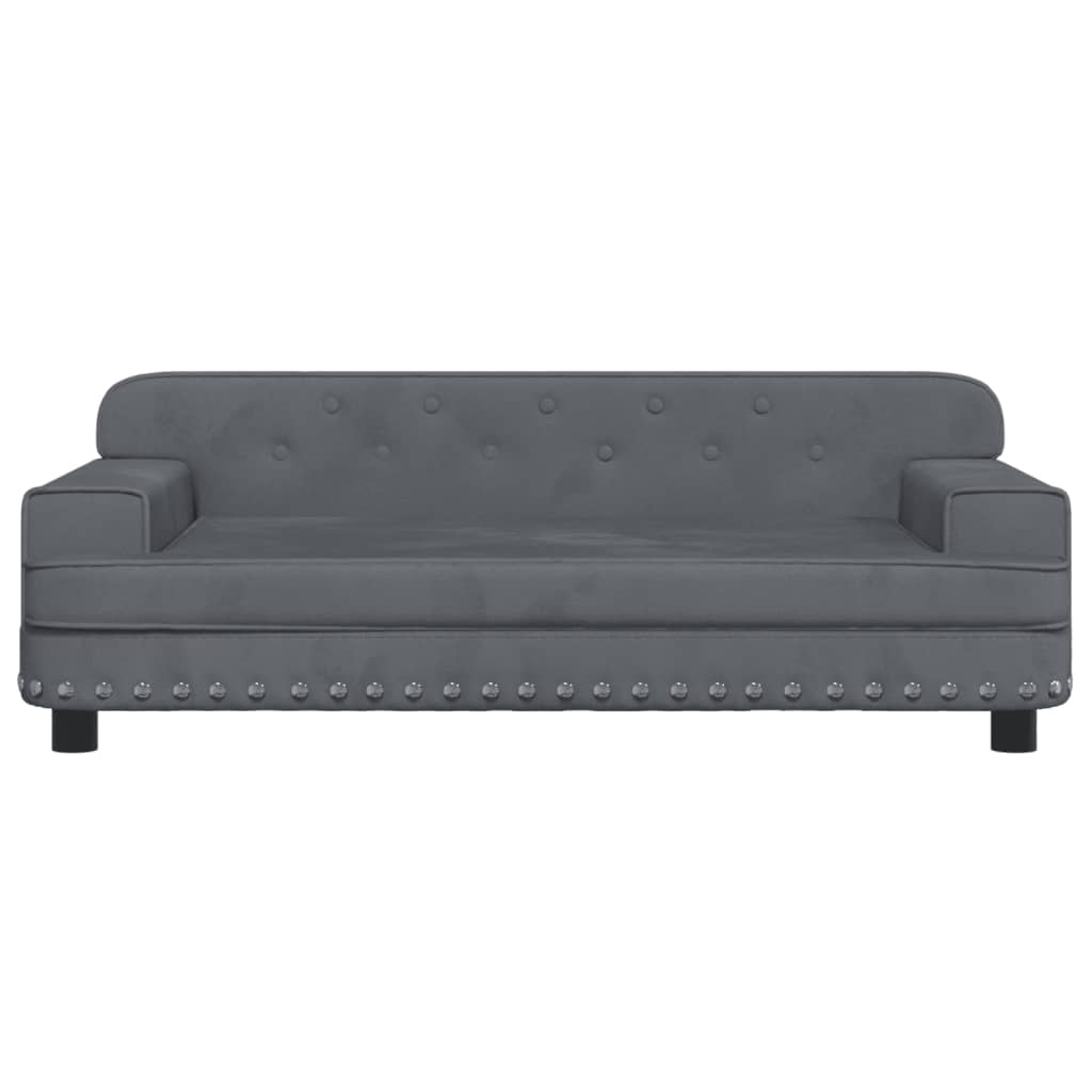 Cama para cães vidaXL em veludo cinza escuro, 70x45x30 cm