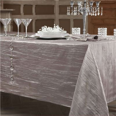 Linge de table taffetas froissé or ou argent