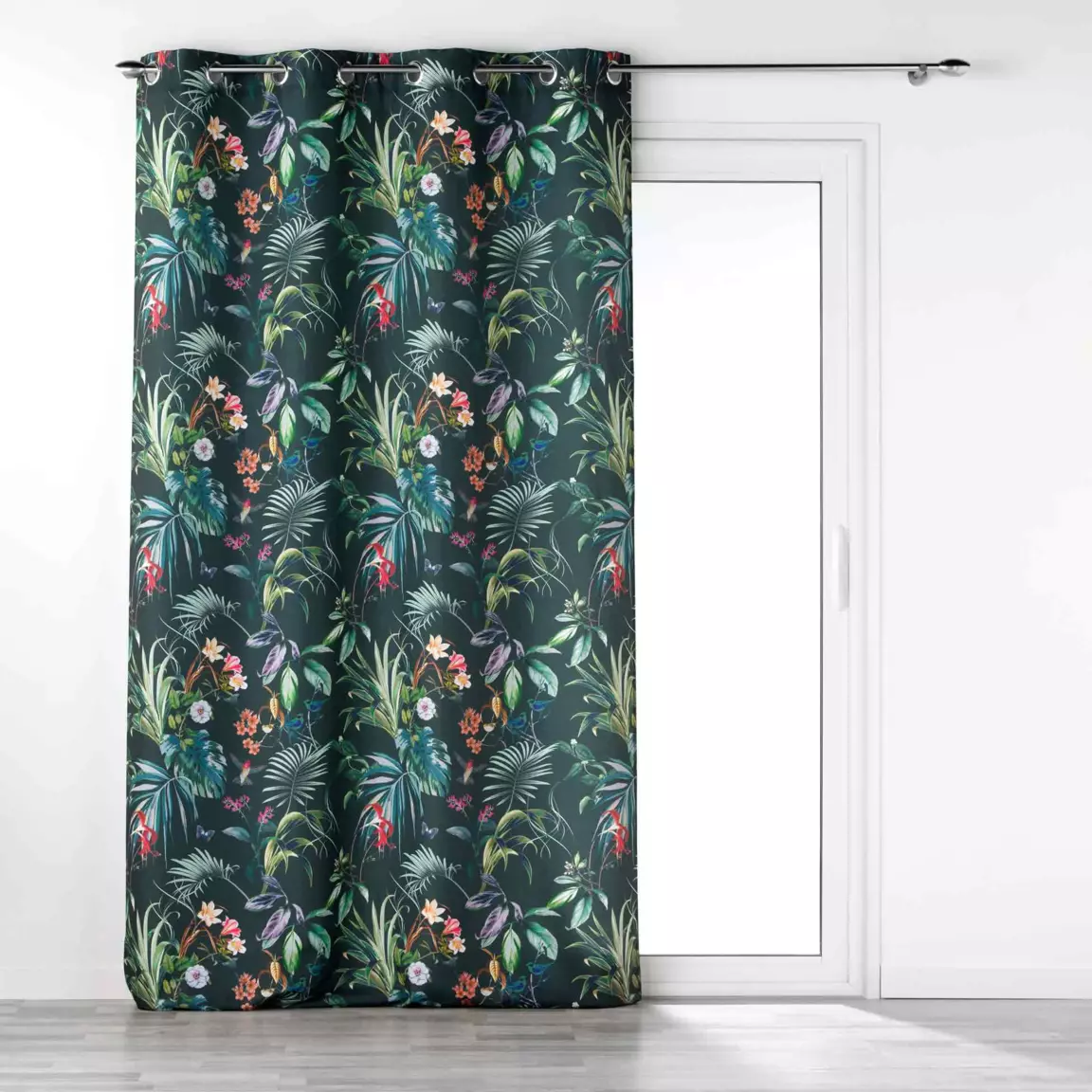 Rideau oeillets (140 x 260 cm) Féerie Vert émeraude