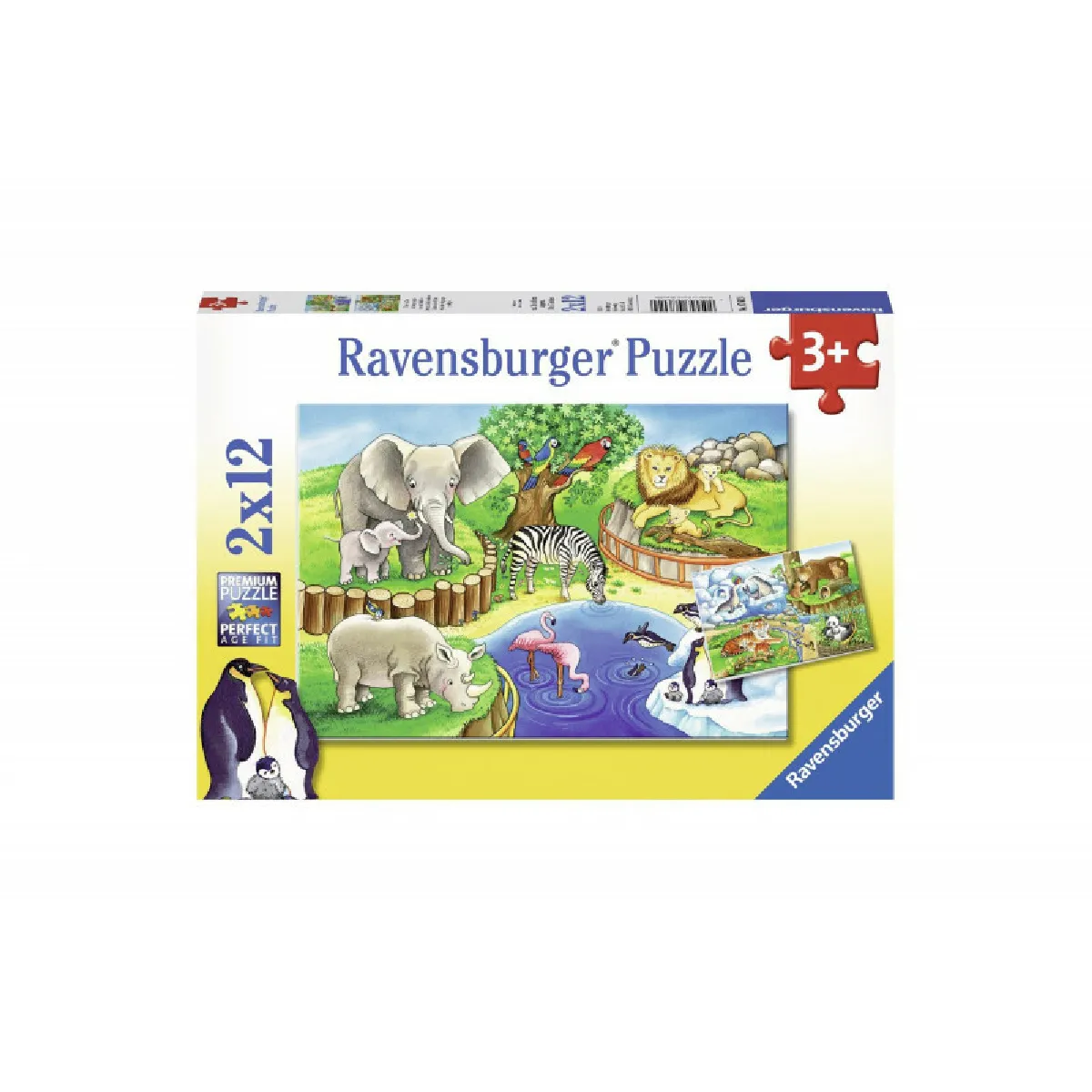 Ravensburger Puzzle 2x12 Pièces Zoo