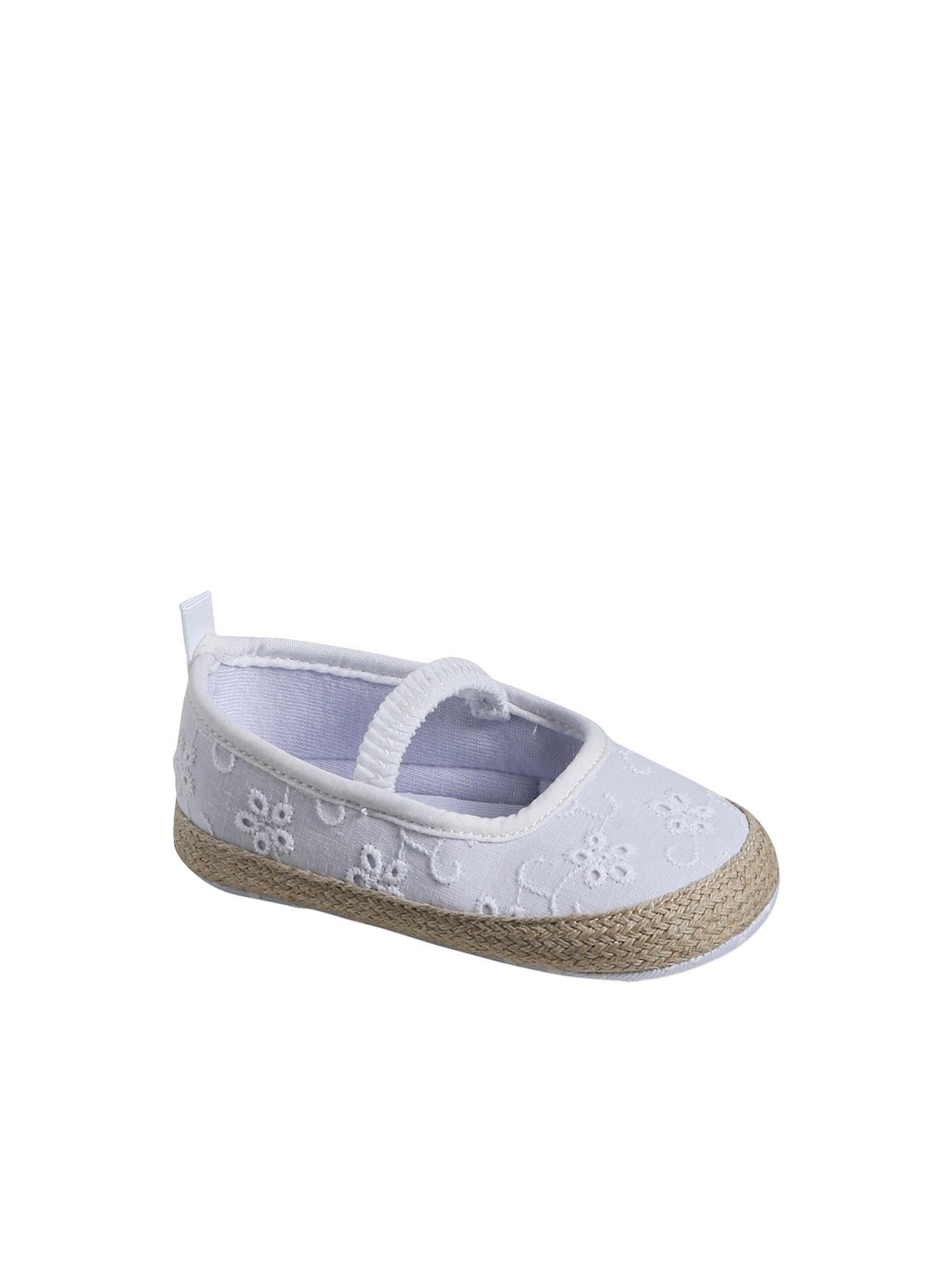 Vertbaudet Baby Schuhe mit Lochmuster & Gummizug weiß