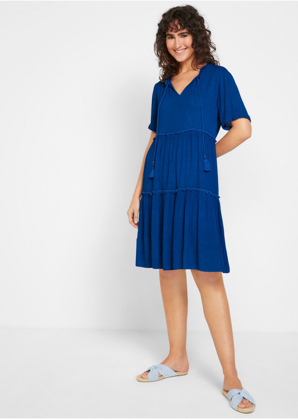 Robe caftan froissée