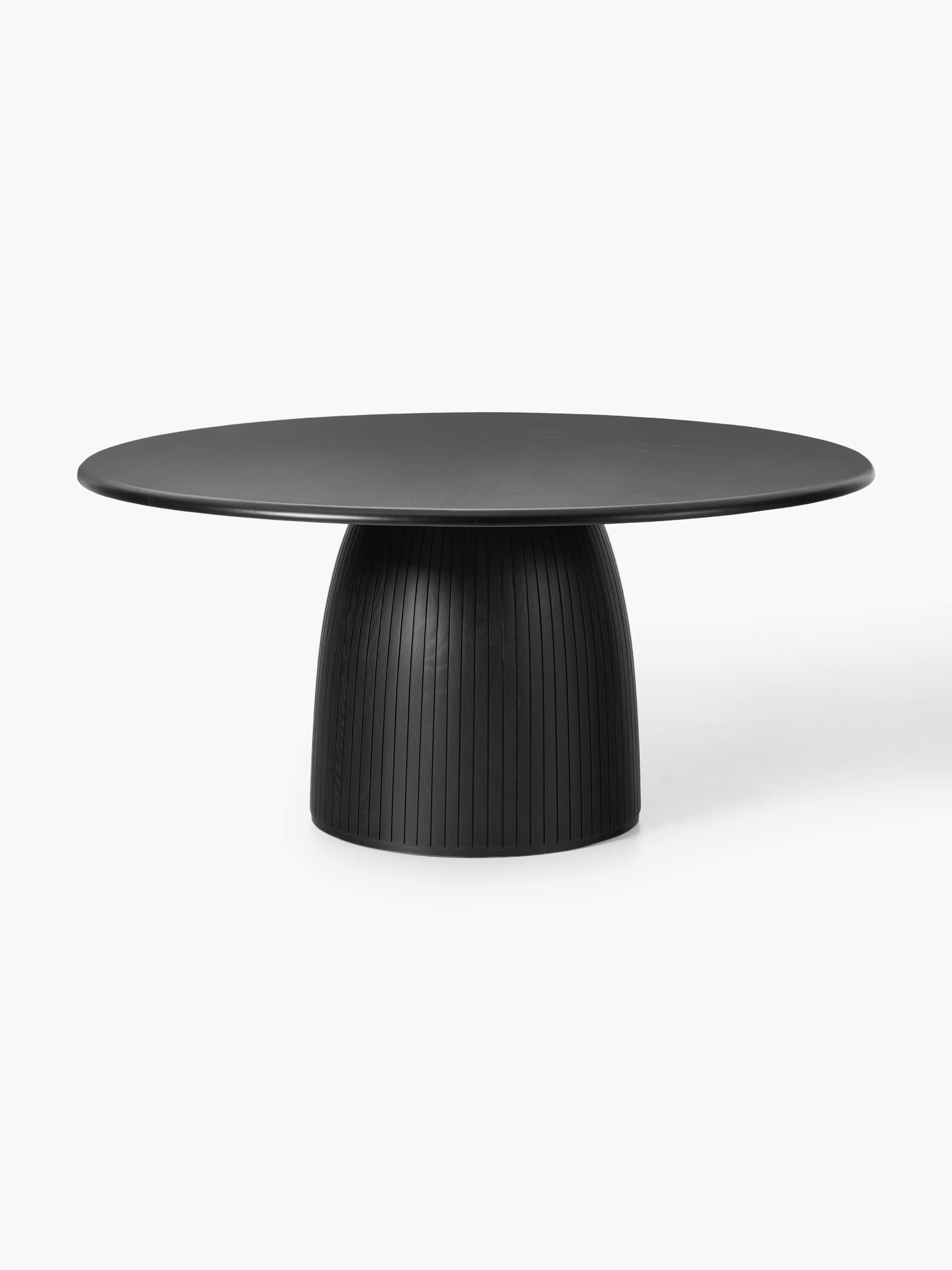 Ronde eettafel Nelly met groefstructuur, in verschillende formaten