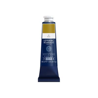 Lefranc Bourgeois - Peinture à l'huile - teinte or - opaque - fine - 40 ml