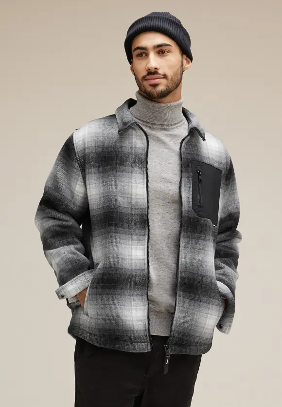 Overshirt mit Teddyfutter - Black