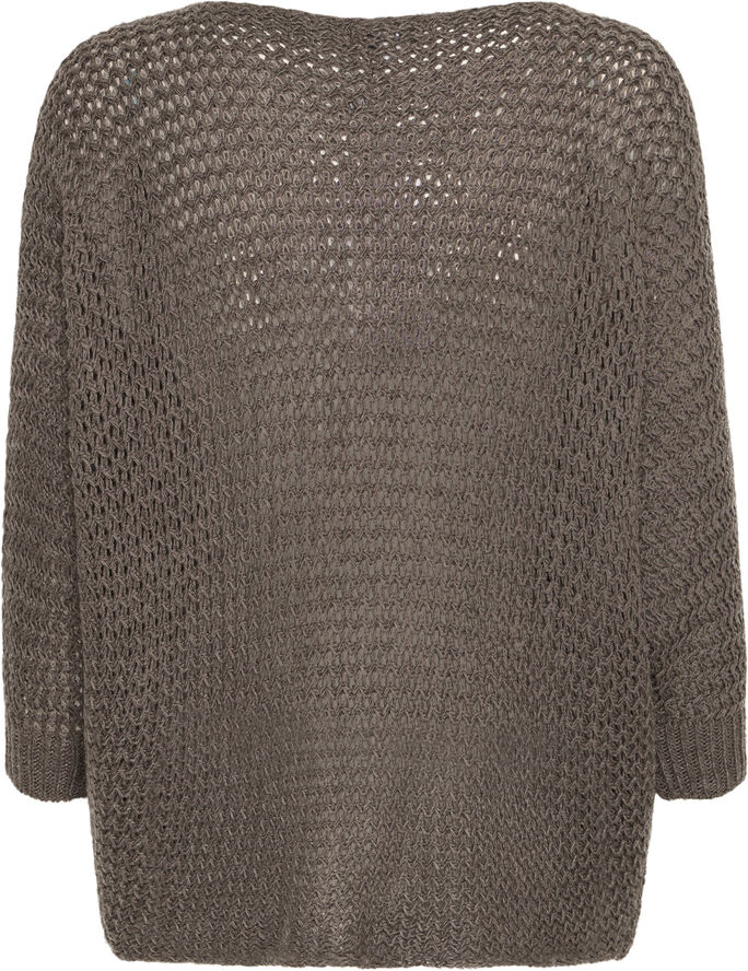 Sorbet SBCARLY KNIT BLOUSE Chocolate brown