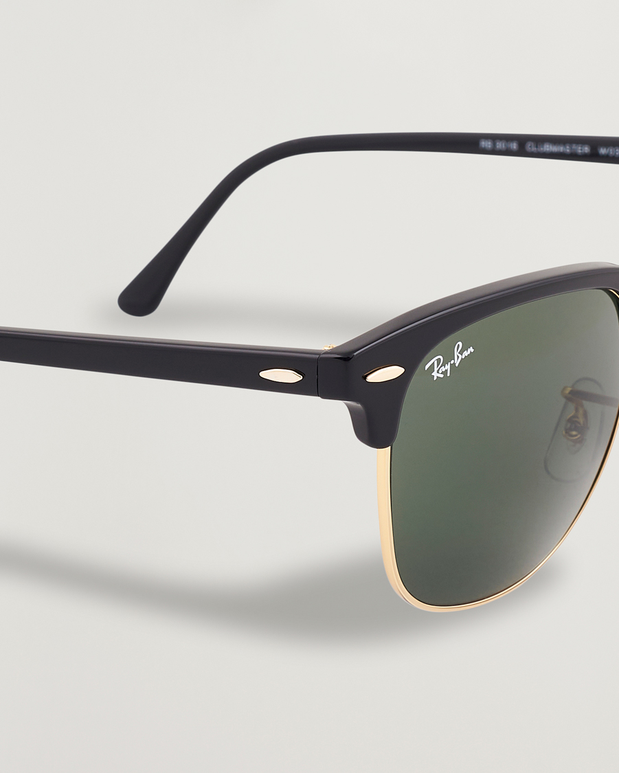 Ray-Ban Clubmaster Sunglasses Ebony/Crystal Green