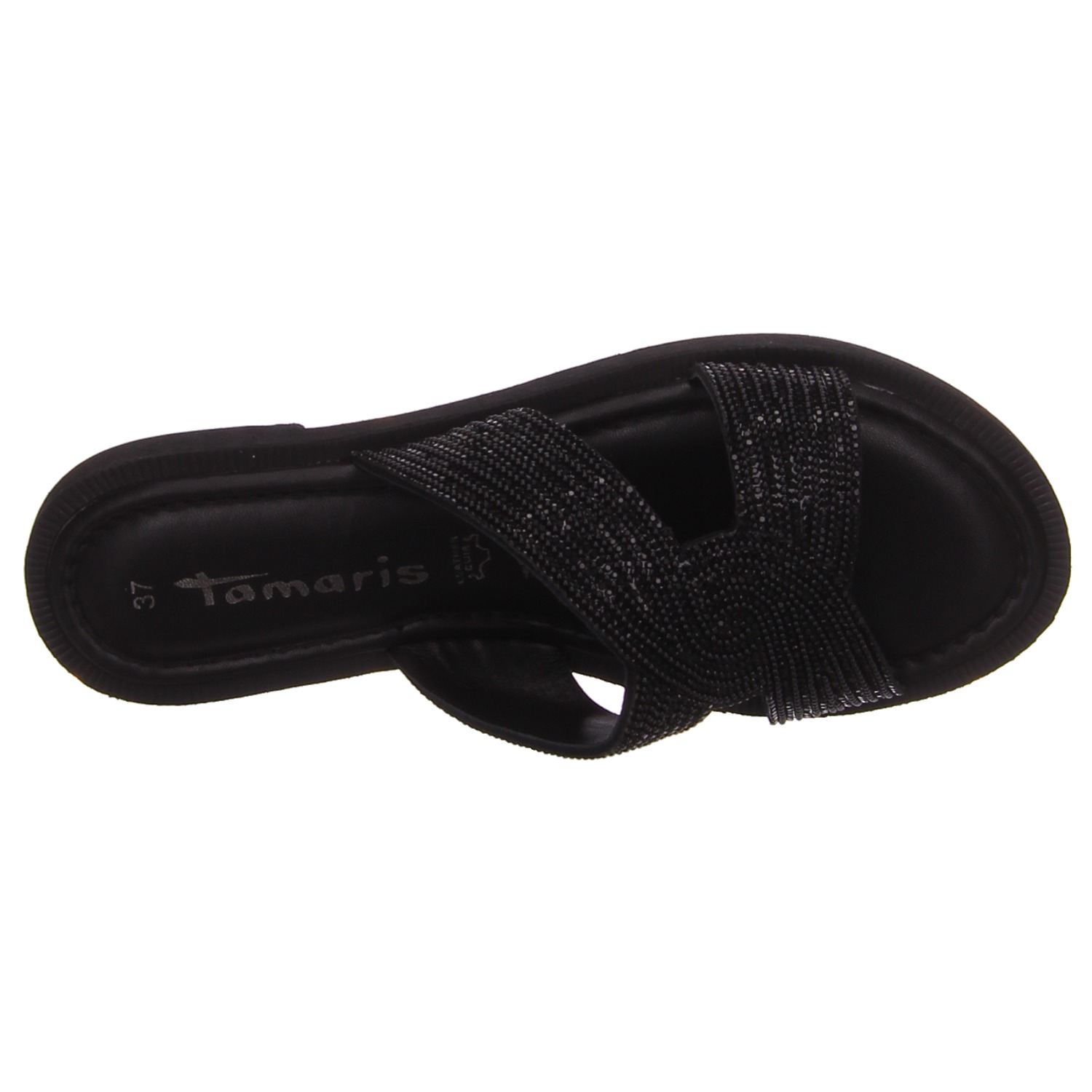Tamaris Damen Pantolette schwarz