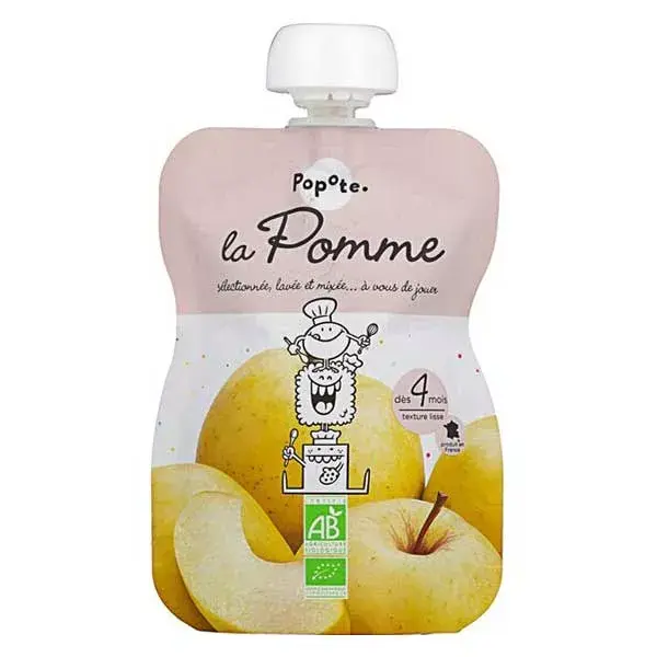 Popote Les Fruits Maçã Orgânica em Sachê +4m 120g