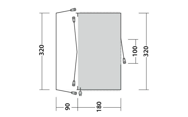 Outwell San Diego Busvorzelt Anbauhöhe 175 - 200 cm