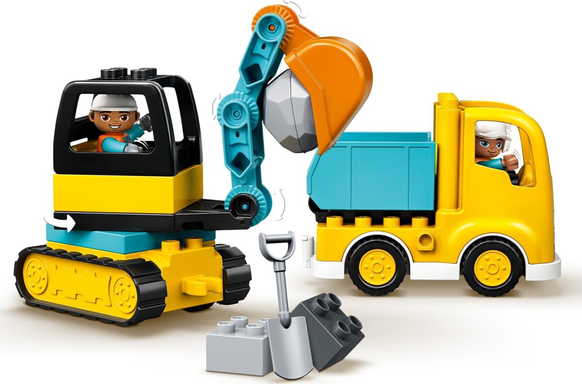 Lego Duplo - Lastbil Og Gravemaskine På Larvefødder - 10931