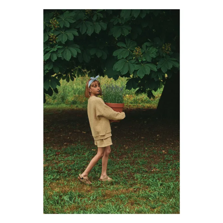 Poudre Organic Short Gingembre Gaufré | Beige
