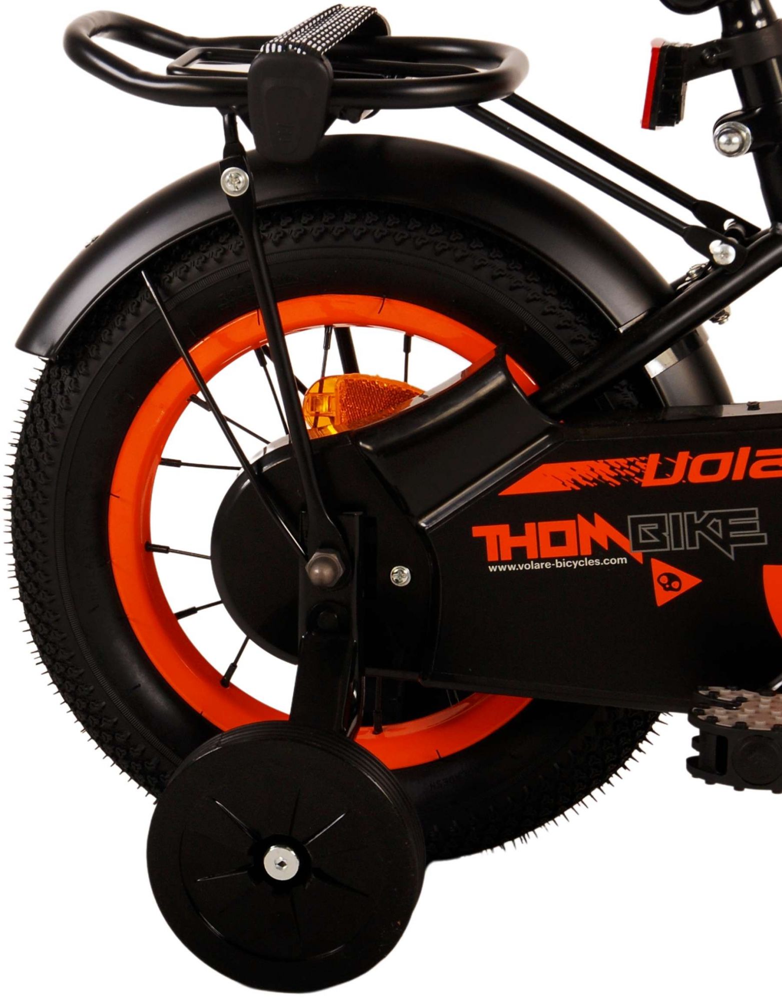 TPFSports Thombike Kinderfahrrad - Jungen - 12 Zoll - Rücktritt + Handbremse - Schwarz/Gelb