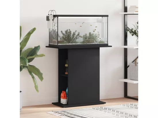 Support pour aquarium noir 75x36x72,5 cm bois d'ingénierie
