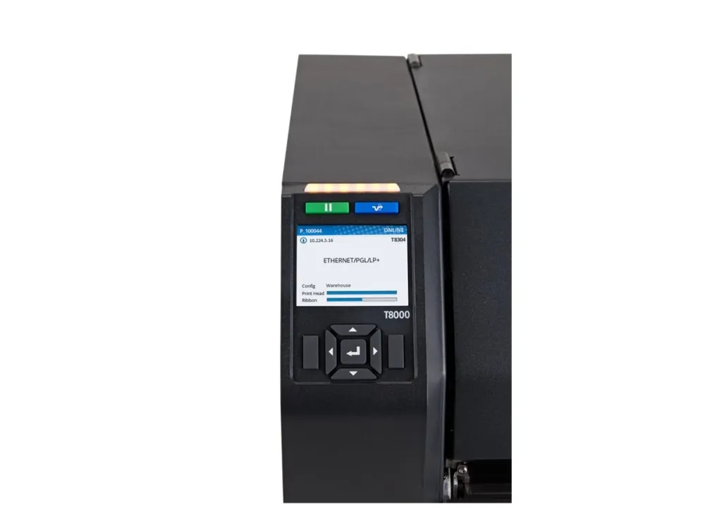 Printronix T8204 - Etiketprinter - direkte termisk/termisk overførsel - Rulle (10,4 cm) - 203 dpi - op til 305 mm/sek. - USB, LAN, seriel