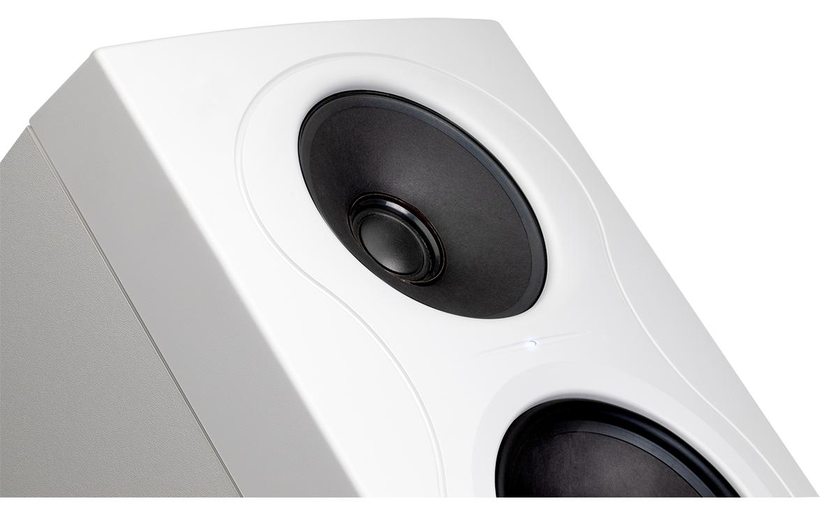 Studiomonitor IN-5 160 W, Weiss<br>Aktiver 3-Wege-Studiomonitor