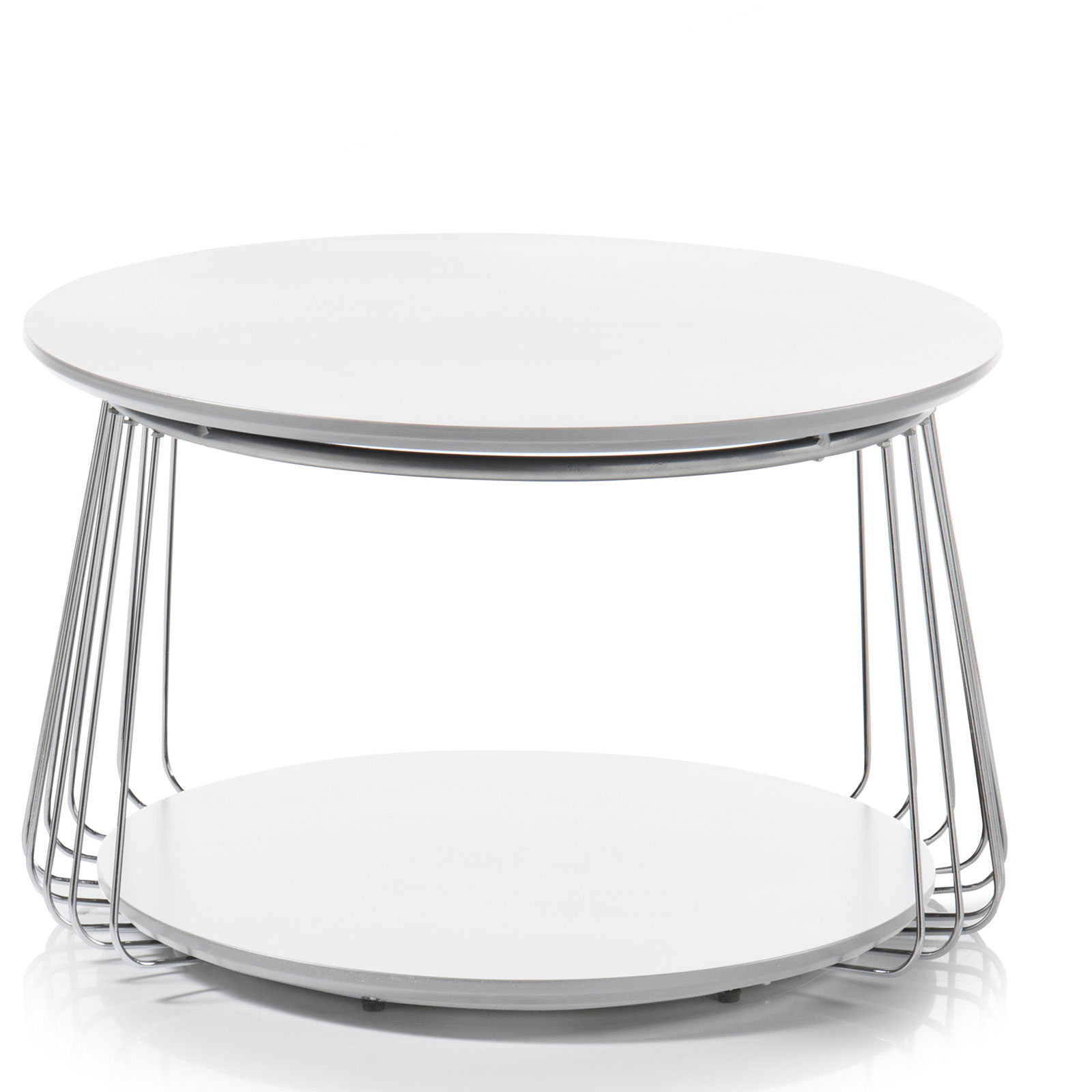 Couchtisch - weiß - rund - 70 cm