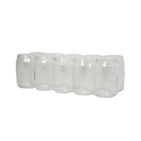 10 Pots en verre cylindrique 1 kg (750 ml) TO 82