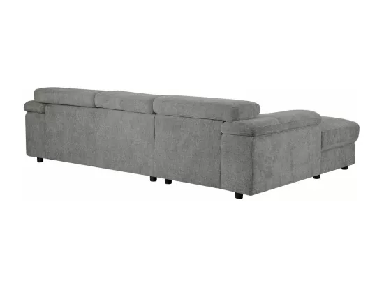 Canapé d'angle en tissu chenille 