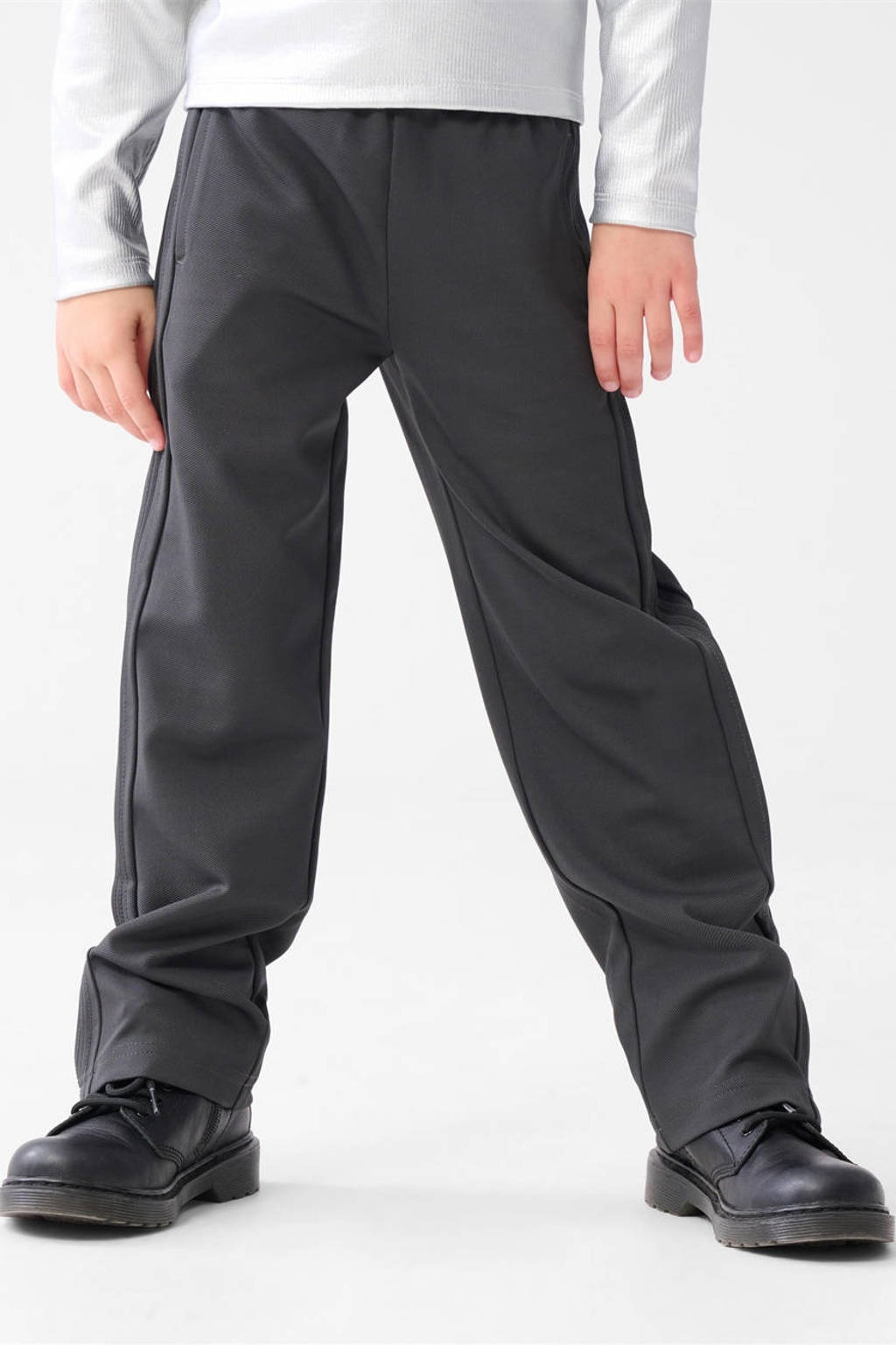Shoeby wide leg casual broek grijs