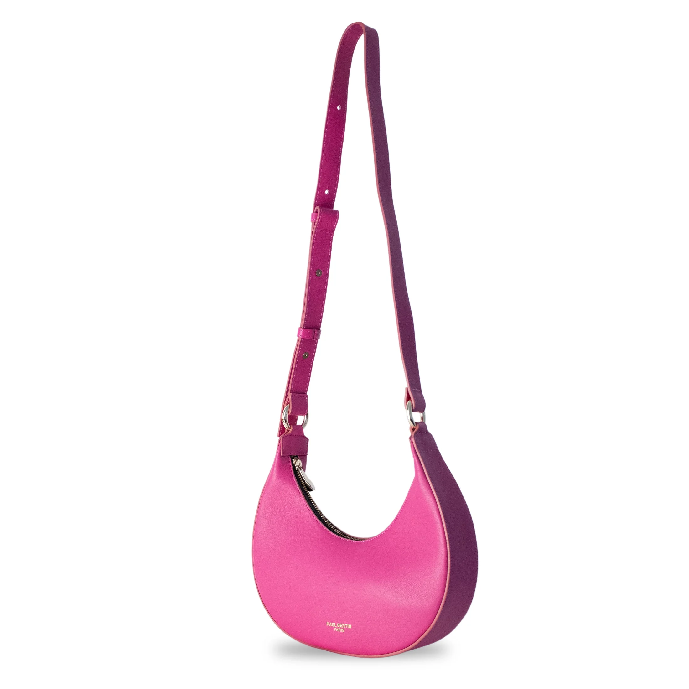 CROSS MOON - Sac bandoulière cross-body en cuir | Rose