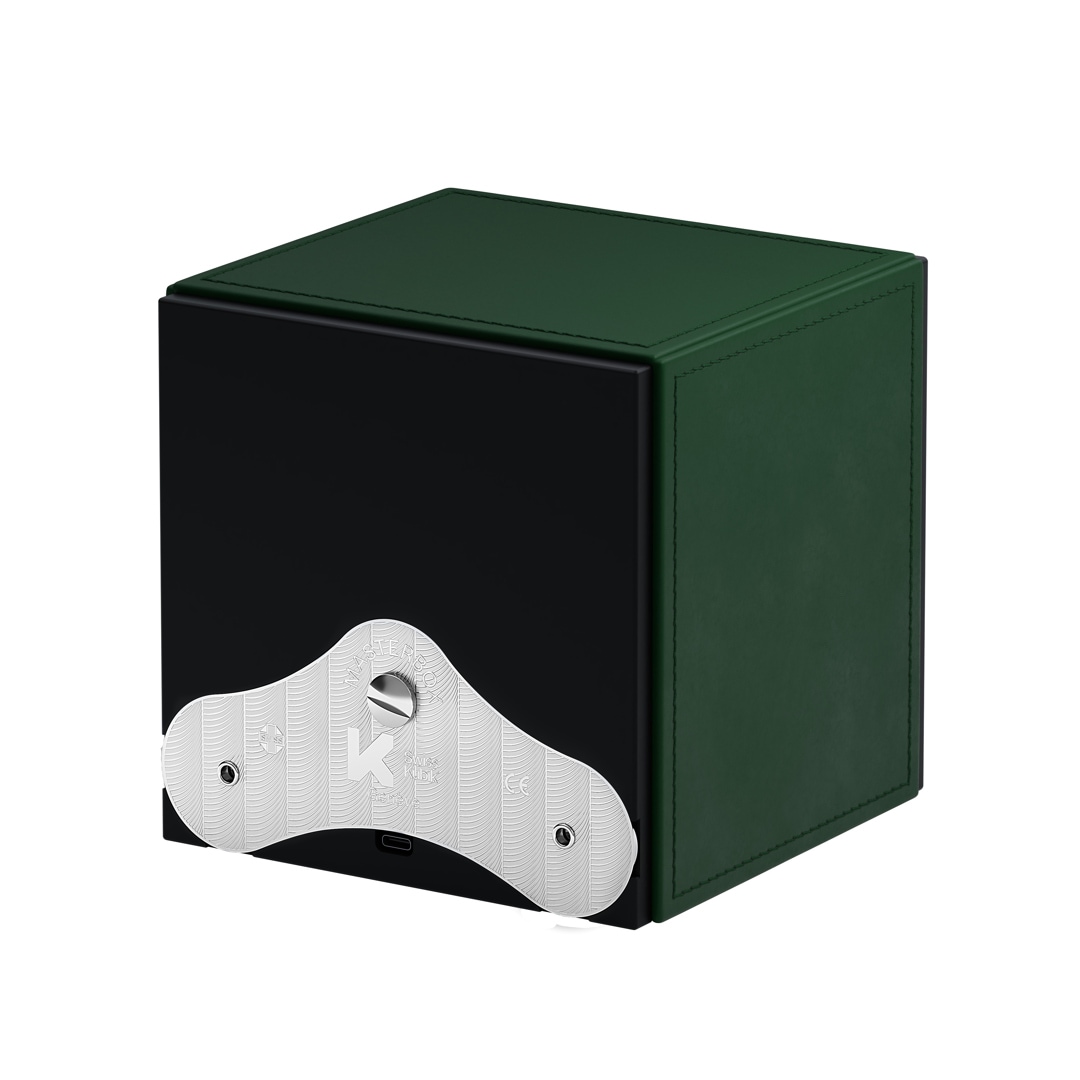 SwissKubik Masterbox Leder Grün - 1 Uhr