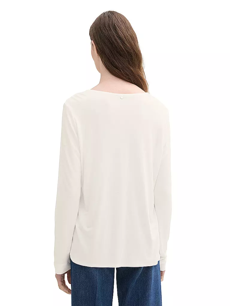 TOM TAILOR Langarmshirt weiss