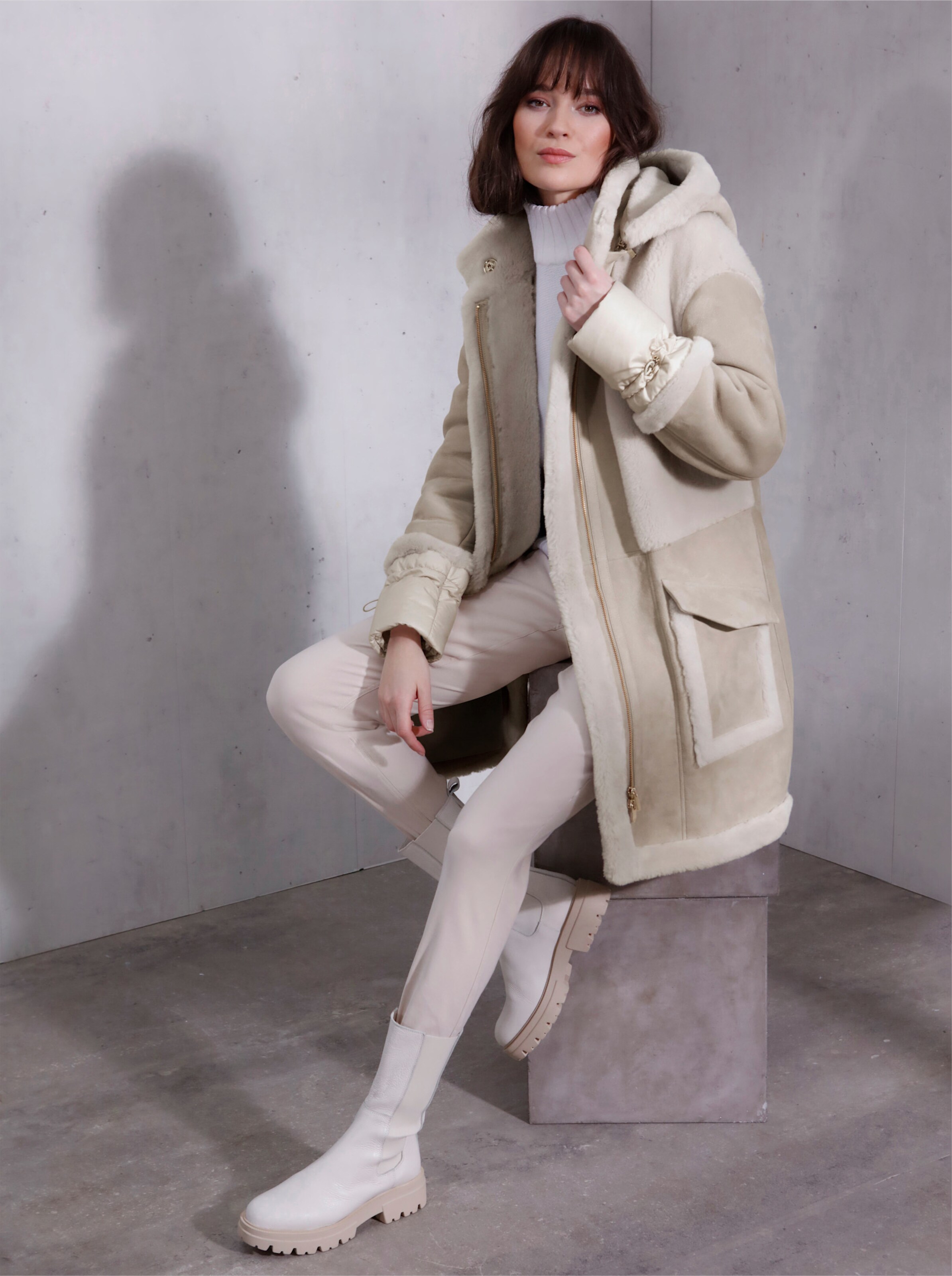 Lammfell-Jacke