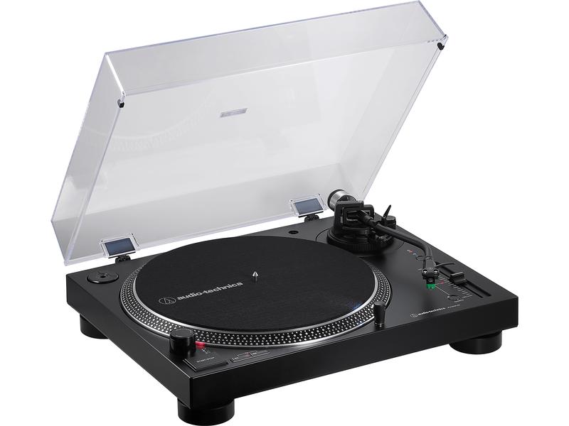 Audio-Technica Plattenspieler AT-LP120XBTUSB Schwarz Manueller Hi-Fi Plattenspieler mit Direktantrieb, USB und Bluetooth-Konnektivität