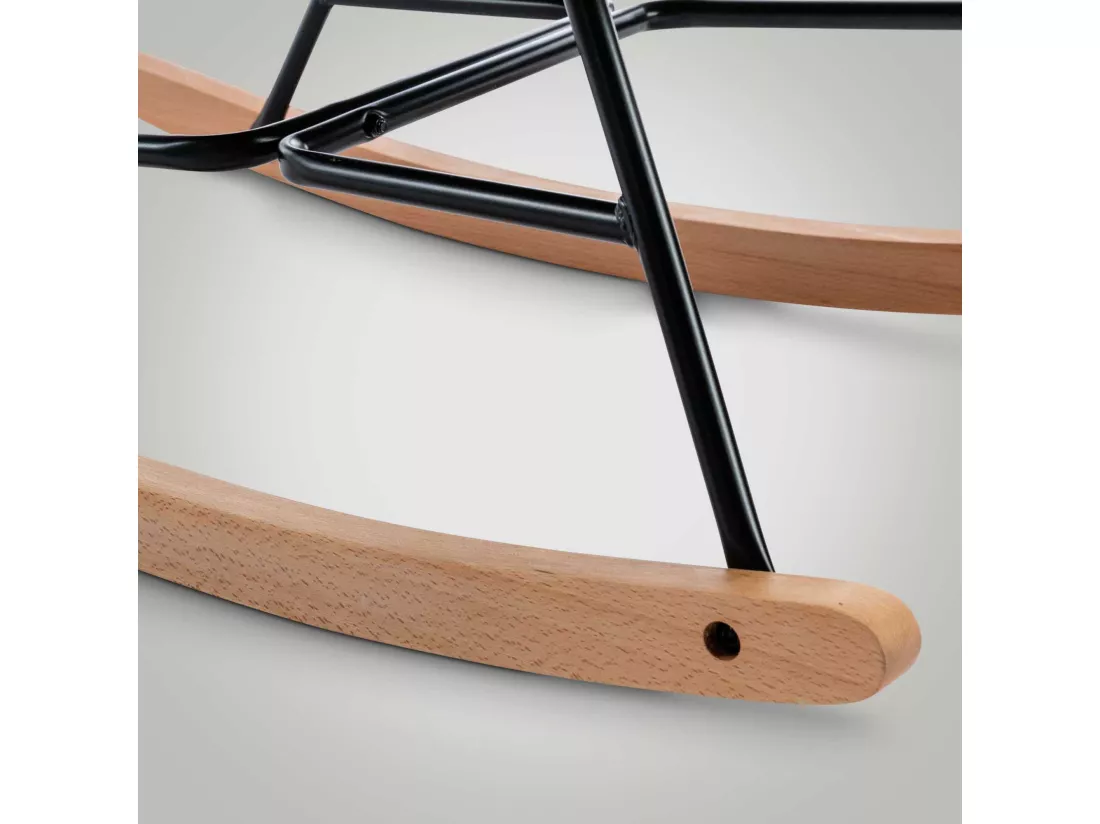 Chaise à bascule - Tissu & Métal - Gris foncé - Sanka