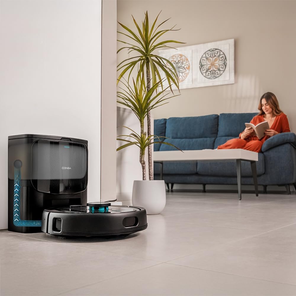 Cecotec Saugroboter Conga 9590 Spin Revolution Ultra Power Home, Lasernavigation, Künstliche Intelligenz, 10.000 Pa, max. 240 Minuten Akkulaufzeit, rotierende Mops, Silikonbürste für Haustiere.