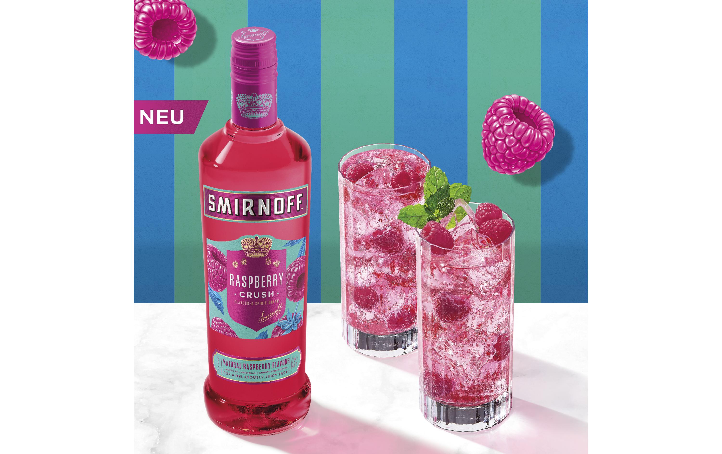 Vodka Raspberry Crush 0.7 lSpirituosen-Spezialität auf Getreidebasis mit Himbeergeschmack