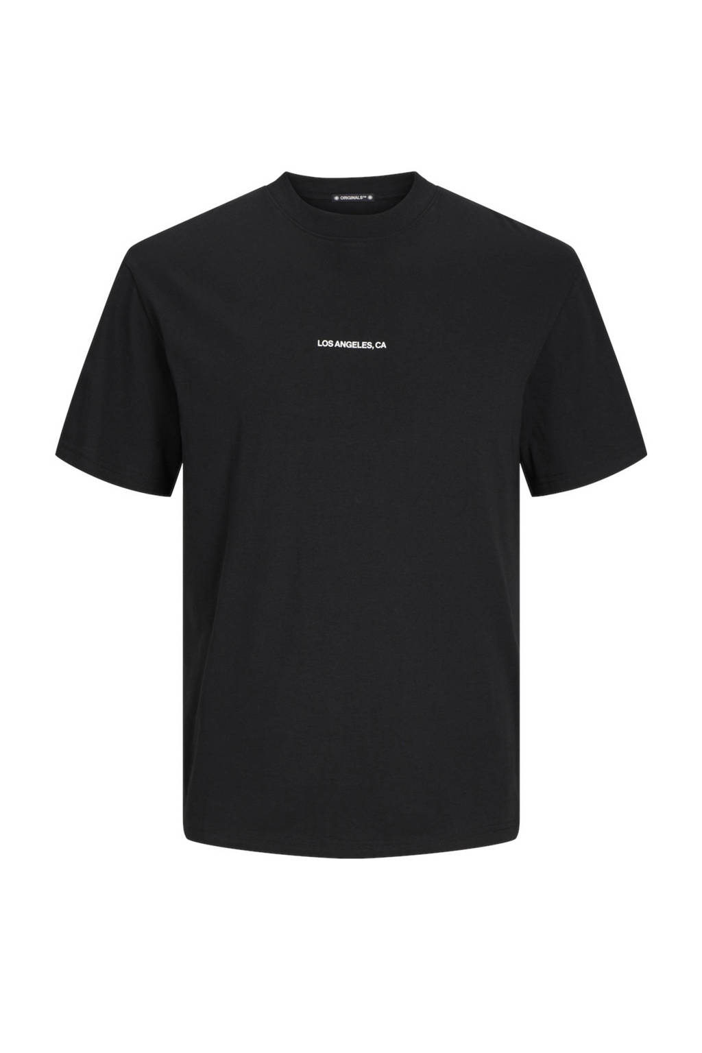 JACK & JONES T-shirt JORARUBA LANDSCAPE met backprint zwart
