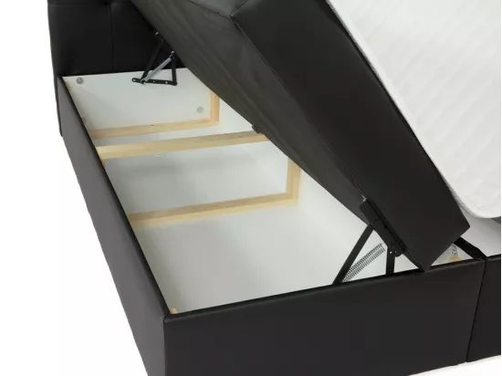Lit continental Comfivo 196, Double, Continental, Brun clair, 160x200, Tapisserie, 163cm