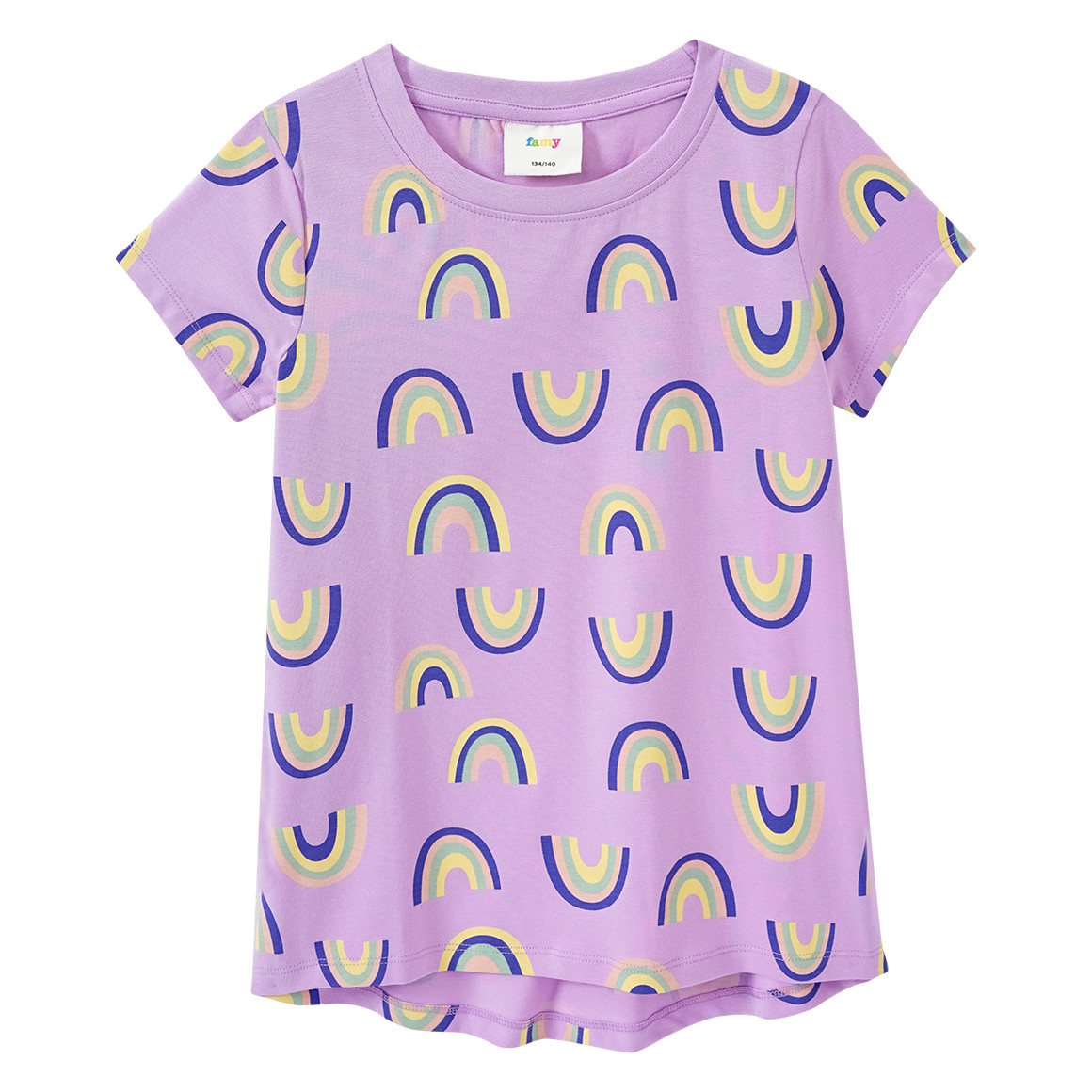 Famy 3 Mädchen T-Shirts mit Prints salbei / helllila / hellgelb