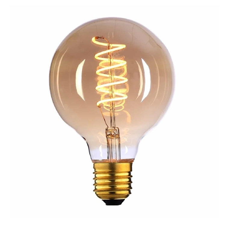 Highlight E27 4Watt Gold Spiraal 80mm  Dimbaar