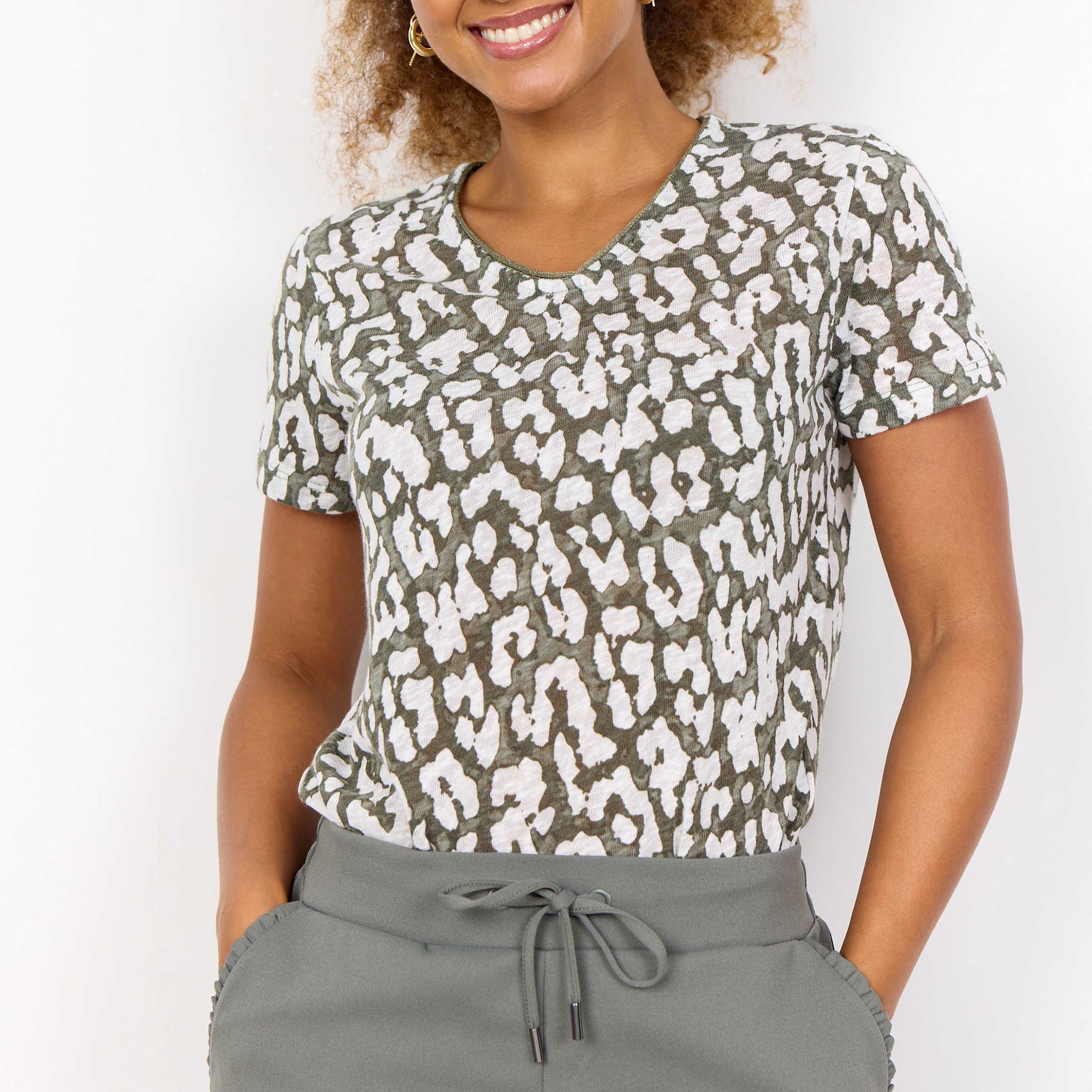 T-shirt Femme kaki