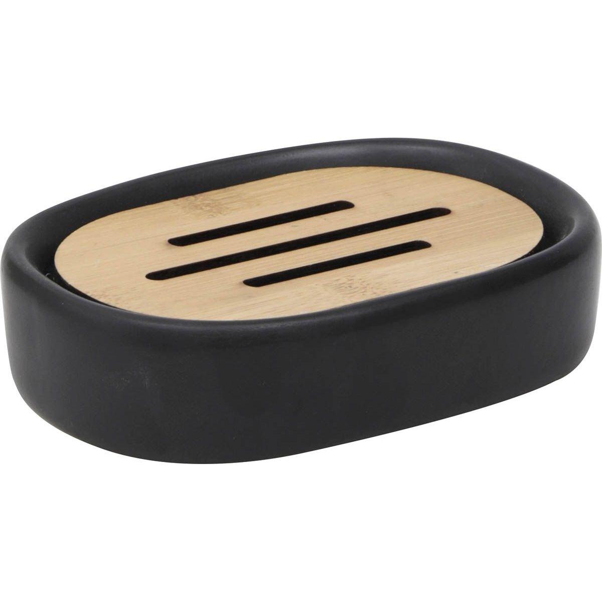 PORTE SAVON DOLOMITE BATH NOIR BAMBOU