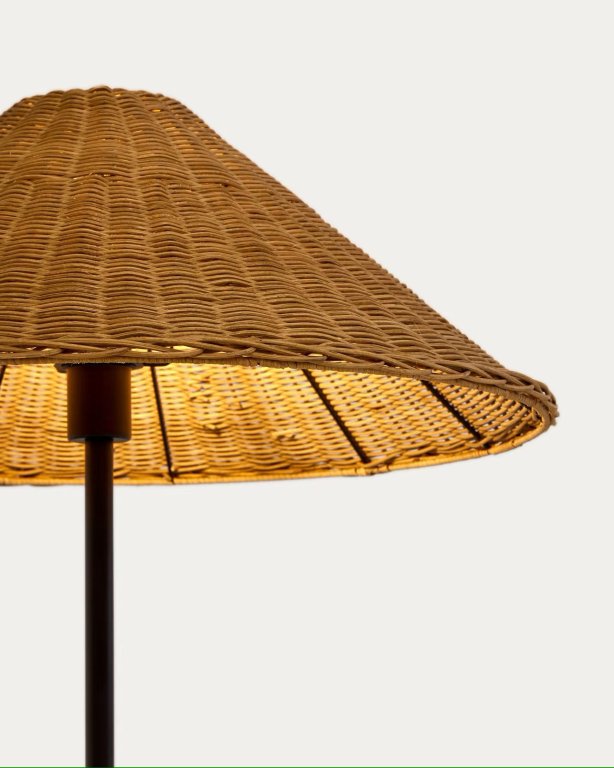 Kave Home Urania vloerlamp rotan