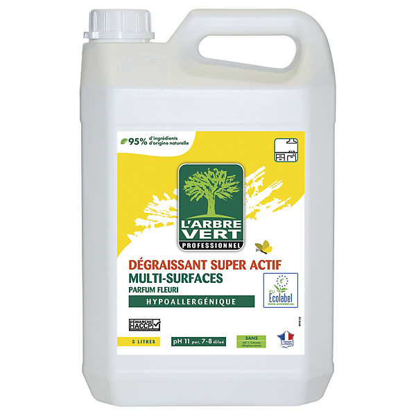 Nettoyant dégraissant surpuissant multi-surfaces L'Arbre Vert 5 L