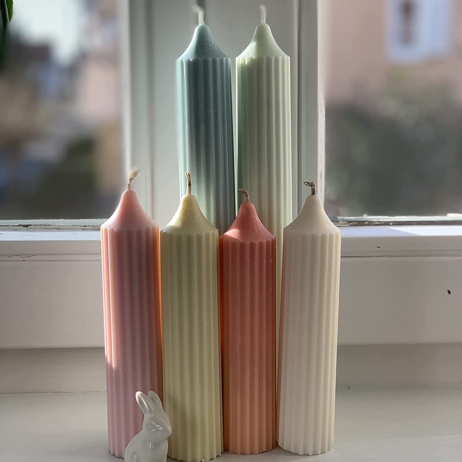 (Ø35mm) Kunststoff Zylinder Form DIY Wachs Kerzen Giessen - Streifen