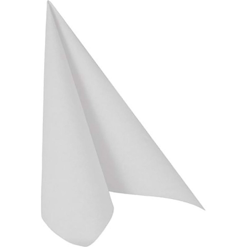 Serviette de table en ouate Royal Collection non tissé 40 x 40 cm blanc - Paquet de 50