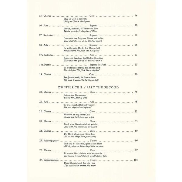 Edition Peters Händel Der Messias HWV56