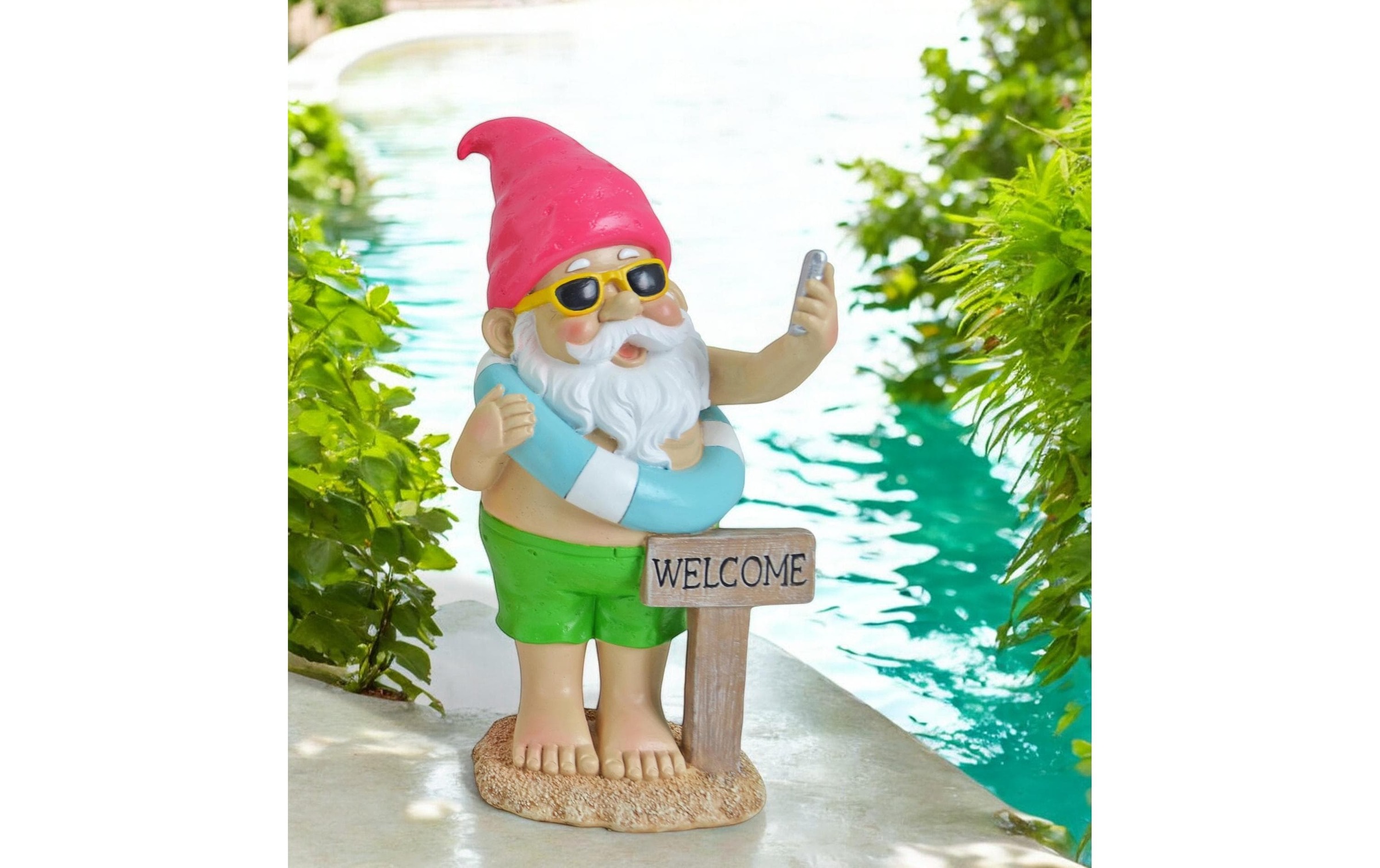Dekofigur »Dameco Gartenzwerg Beach Welcome«