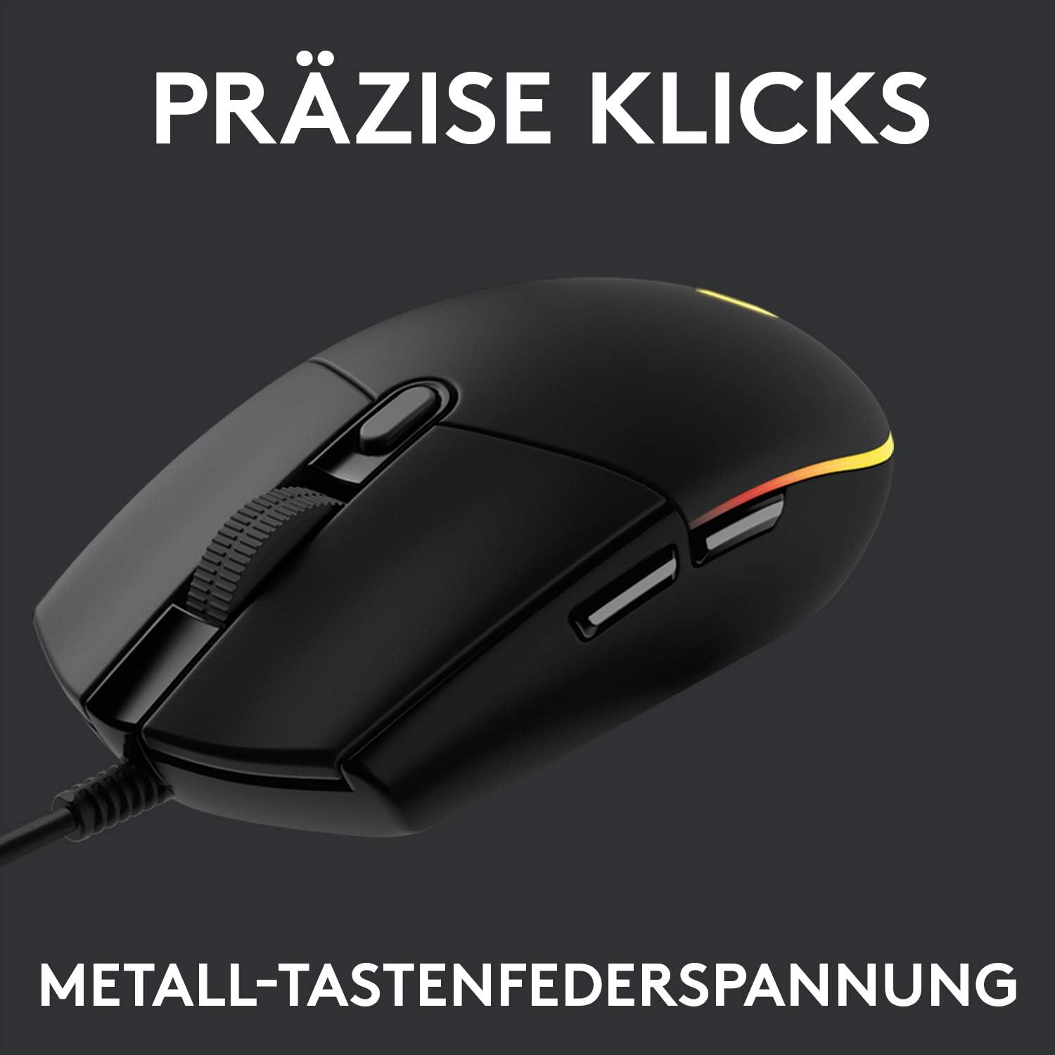 G203 LIGHTSYNC Kabelgebundene Gaming Maus mit RGB Beleuchtung (910-005796) - Schwarz