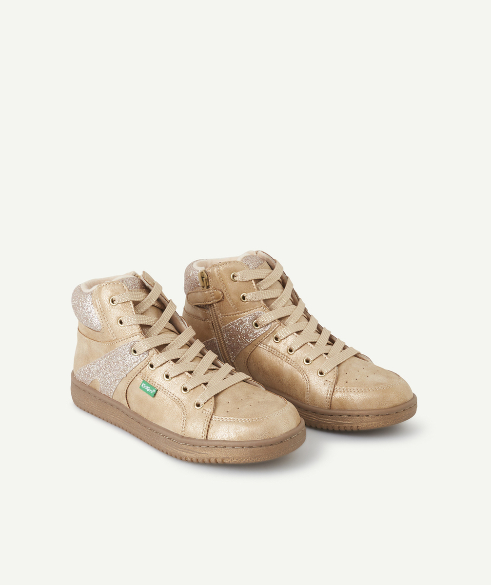 KICKERSBASKETS MONTANTES LOWELL FILLE COULEUR CHAMPAGNE