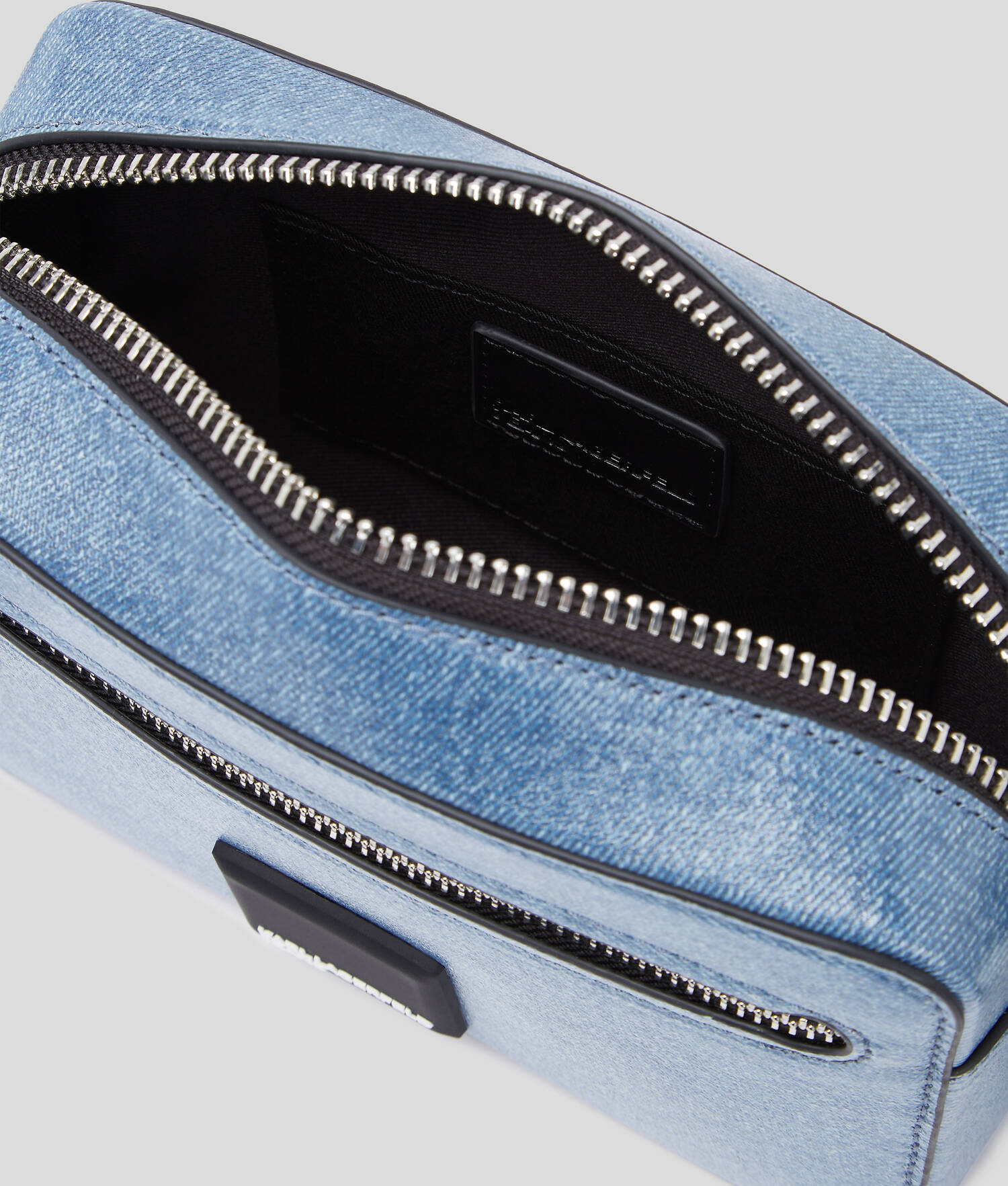 SAC CAMÉRA ENDUIT AVEC LOGO KLJ ENCADRÉ - Bleu enduit