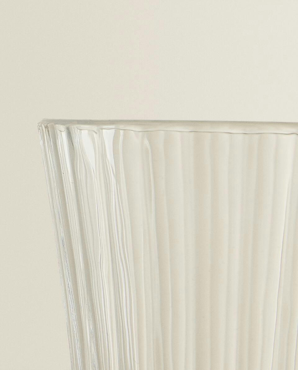 TAÇA DE VINHO DE CRISTAL LAPIDO